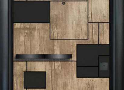 Braune Robuste Eingangstür – Tür aus Hochwertigen Materialien