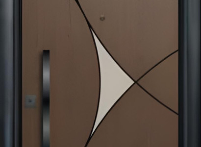 Braun-Beige Eingangstür Sicherheitstüren Designer Robuste Haustüren