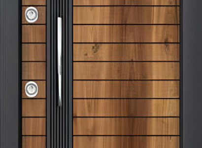 Braune moderne Eingangstür Zuverlässige Tür für Ihr Zuhause