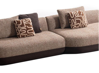 Braun-Beiges Wohnzimmer Sofa Luxuriöse Polstercouch Sitzsofas Möbel