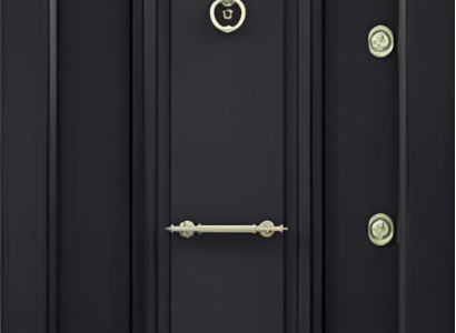 Schwarze zuverlässige Eingangstür Hochwertige Stilvolle Haustüren