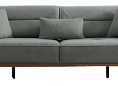Grauer 3-Sitzer Polstercouch Wohnzimmer Textilsofas Dreisitzer Möbel