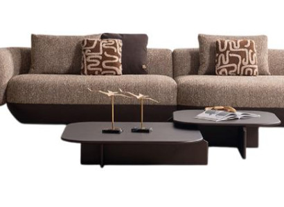 Stilvolle Beige Sofagarnitur Relaxsofa Designer 4-Sitzer Couchtisch