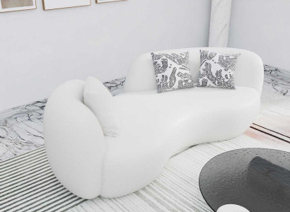 Moderner Weißer 3-Sitzer Wohnzimmer Polstersofas Designer Couchen