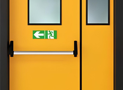 Gelbe Brandschutztür Designer Notausgangstüren Sicherheitstüren