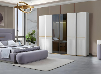 Komplettes Schlafzimmer Set Doppelbett Holzschrank Schminktisch