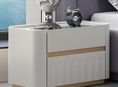 Weißer Eleganter Nachttisch Designer Holztisch Schlafzimmer Möbel