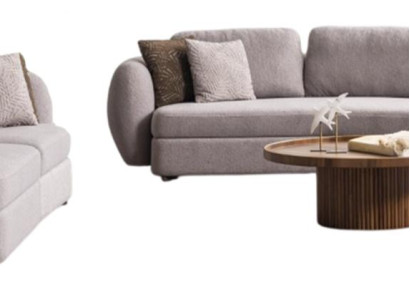 Elegante Wohnzimmer Polstergarnitur Moderner 4-Sitzer Couchtisch