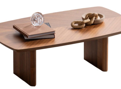 Designer Brauner Couchtisch Wohnzimmer Eleganter Holztisch Möbel