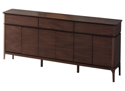 Designer Braunes Sideboard Luxuriöse Esszimmer Anrichte Holz Möbel