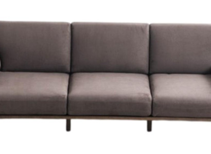 Wohnzimmer Graues Polstersofa Stilvolle Stoffsofas 4-Sitzer Couch