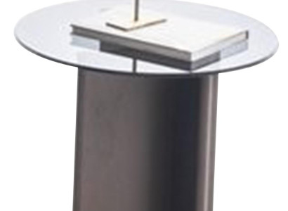 Transparenter Beistelltisch Designer Glastisch Edler Metallfuß