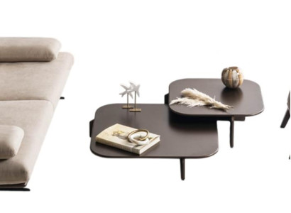 Moderne Couchgarnitur Stoffsofas Designer Sessel Holz Couchtisch