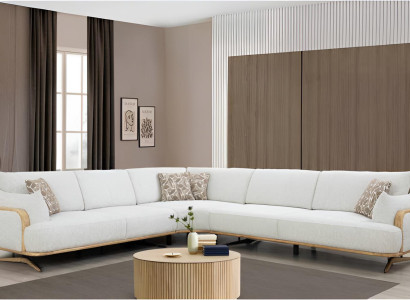 Stilvolles Ecksofa in L-Form mit modernem Design Stoffbezug