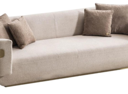 Elegantes Sofa Designer Beiger 4-Sitzer Wohnzimmer Polstercouchen