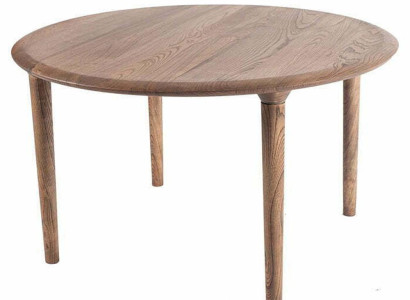 Rund Esstisch aus massivem Holz in modernem Design