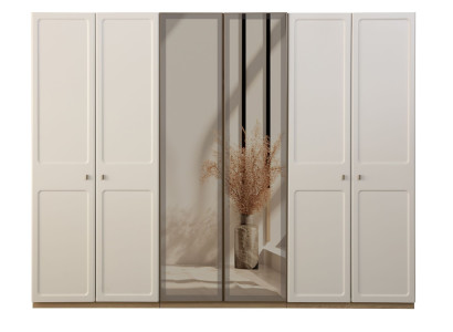 Moderner Kleiderschrank mit viel Stauraum und elegantem Design