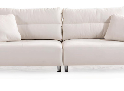 Weißes Stoffsofa Designer Wohnzimmer Viersitzer Polstercouchen