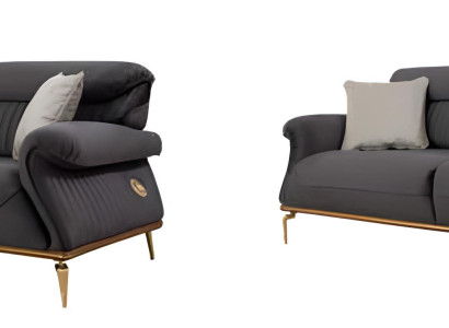 Schwarz 3+3 Couch mit stilvollem Look und hochwertigen Materialien