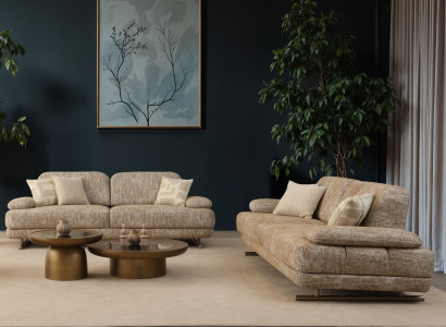 Wohnzimmer Set 2‑teilig 3+3 Sitzer modern & bequem