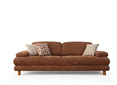 Brauner 3-Sitzer Sofa mit hohem Sitzkomfort und elegantem Design