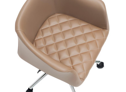 Designer Beiger Bürostuhl Exklusive Armlehnen Bürostühle Drehsessel