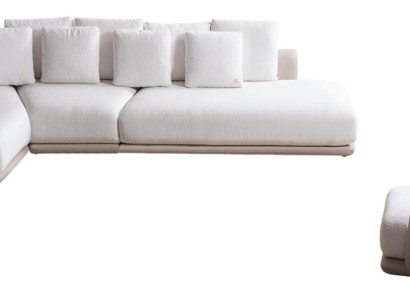 Weißes Designer Ecksofa Luxuriöse L-Form Couch Edler Sessel 2tlg