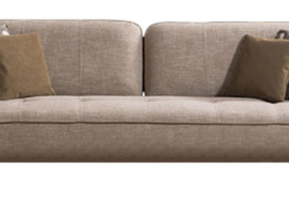 Exklusive Wohnzimmer 3-Sitzer Couch Edle Metallfüße Designer Kissen