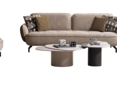 Exklusive Beige Wohnzimmer Couchgarnitur Stilvolle Couchtische 5tlg
