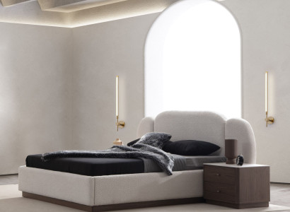 Edles Schlafzimmer Set Exklusives Doppelbett 2x Holz Nachttische