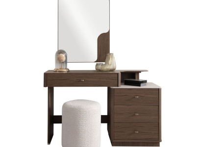 Brauner Schminktisch Designer Spiegel Schlafzimmer Frisiertisch