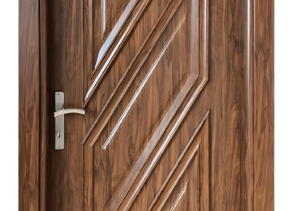 Braune Haustür Designer Holzwerktüren PVC-Beschichtung Hoteltüren