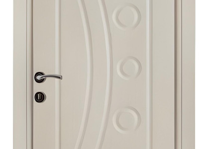 Luxuriöse Beige Wohnungstür Designer PVC-Beschichtung Einzeltür