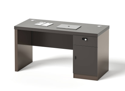 Moderner Grauer Schreibtisch Elegante Arbeitszimmer Tische Möbel