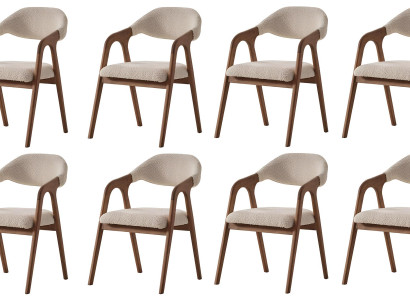 Elegantes Stuhl-Set Designer 8x Küchenstühle Polster Sitzstühle