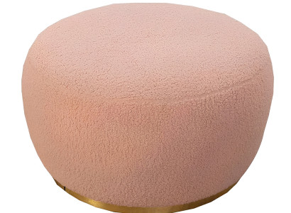 Schicker Rosa Sitzhocker Exklusiver Polsterhocker Textil Fußhocker