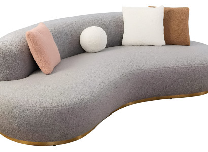 Grauer 3-Sitzer Wohnzimmer Polstercouch Designer Stoffsofas Möbel
