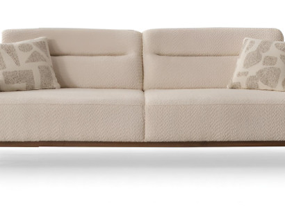 Wohnzimmer Beige 3-er Couch Stilvoller Dreisitzer Designer Stoffsofa