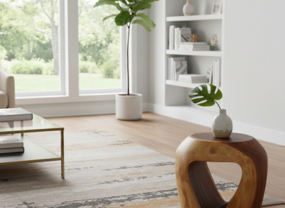 Beistelltisch aus Holz in braunem Farbton für Wohnzimmer und Flur