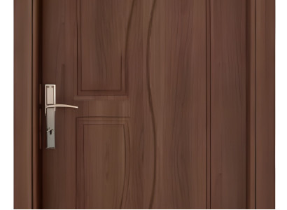 Robuste Braune Wohnungstür Stilvolle Einzeltür PVC-Beschichtung