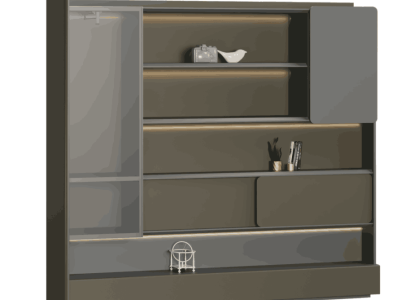 Luxuriöser Arbeitszimmer Schrank Designer Glastüren Aktenschrank