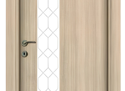 Hellbraune Designer Wohnungstüren PVC-Beschichtung Edle Haustüren