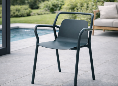 Robuster Gartenstuhl Designer Armlehnen Stuhl Exklusive Gartenstühle
