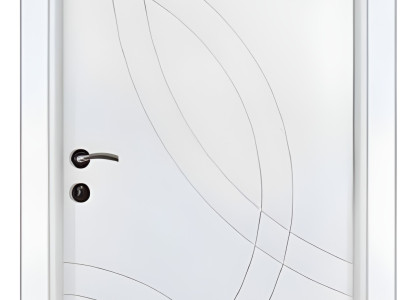 Weiße Holzwerktür Designer Haustüren Edle PVC-Laminierung Holztür