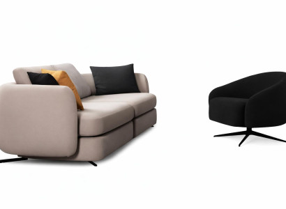 Luxuriöses Wohnzimmer Polster-Set Designer 4-Sitzer Stoffsessel