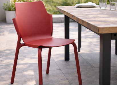 Schicker Roter Esszimmerstuhl Exklusive Gartenstühle Kunststoffstuhl