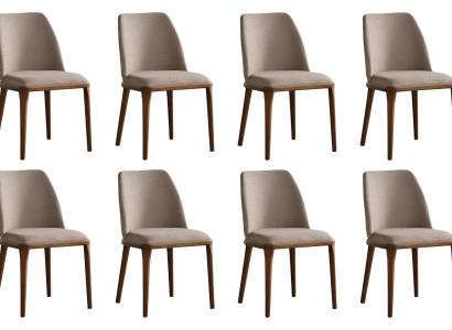 Hellgraue Küchenstühle Designer Esszimmerstühle 8-er Stuhl-Set