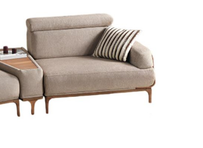 Exklusives Wohnzimmer Stoffset Designer 2-Sitzer Polstersessel 2tlg