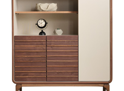 Stilvolle Braune Kommode Wohnzimmer Holz Aufbewahrungsschrank
