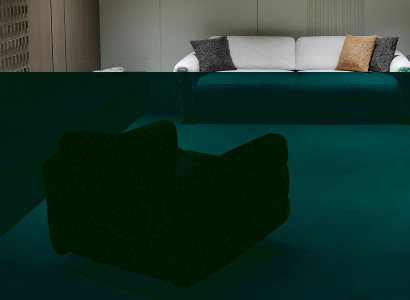 Designer Sitzgarnitur Weißes Stoffsofa Brauner Textilsessel 2tlg